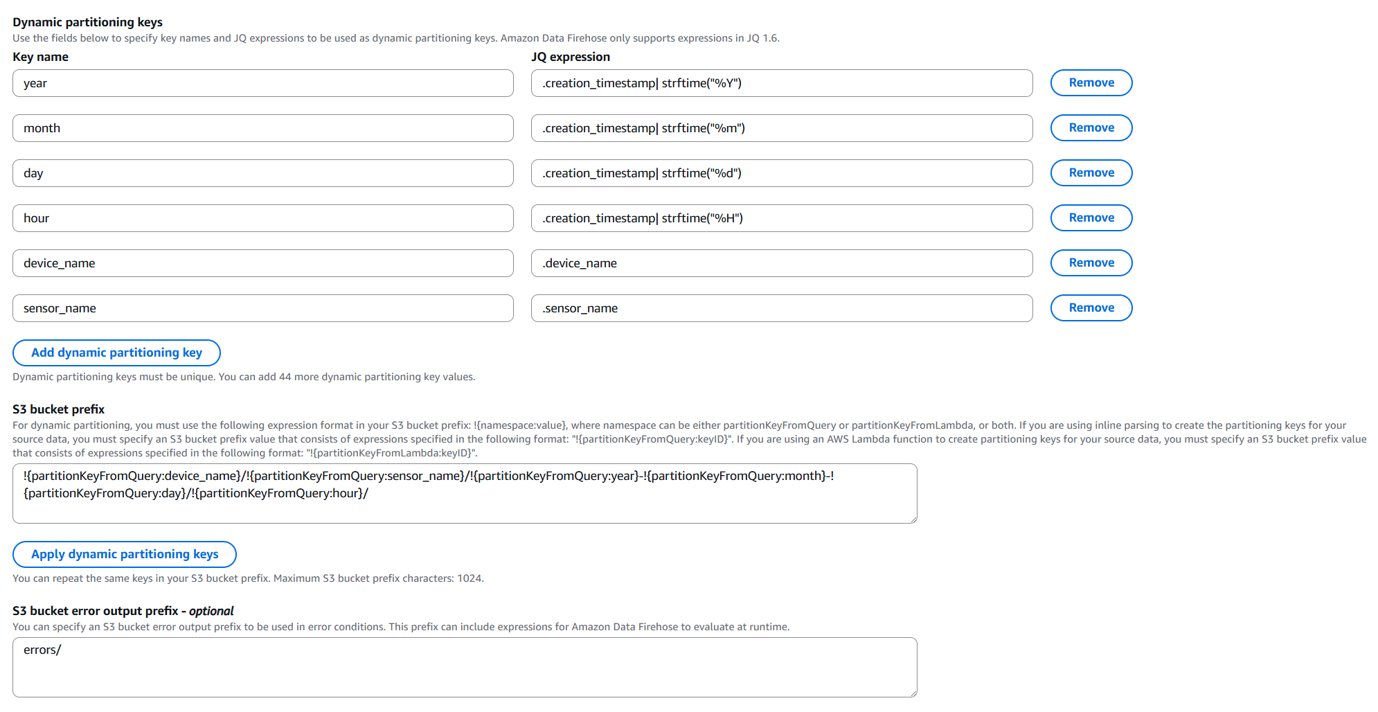 Setup Firehose